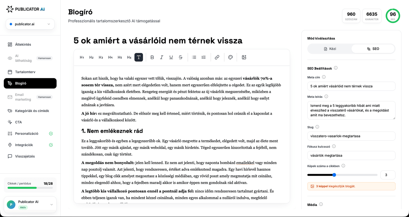 Publisher szerkesztő